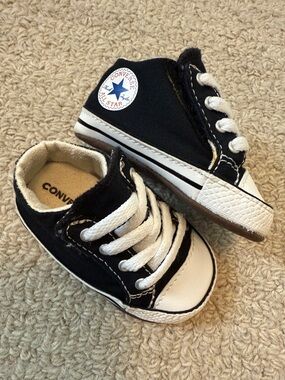 Converse Kids Black & White Low Top Sneakers